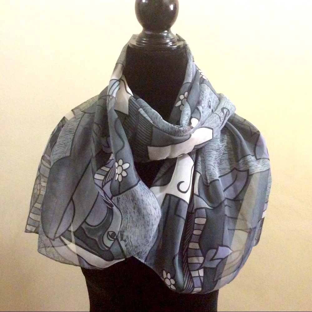 Large Picasso sheer scarf